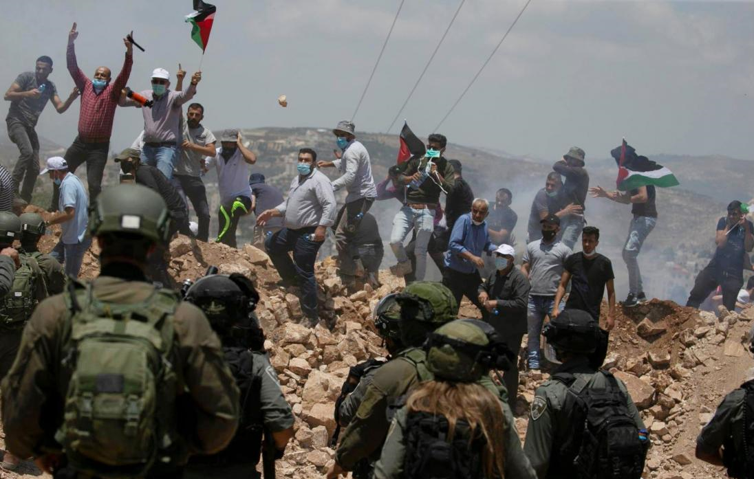 حمله نظامیان صهیونیست به تظاهرات فلسطینیان در قدس و کرانه باختری