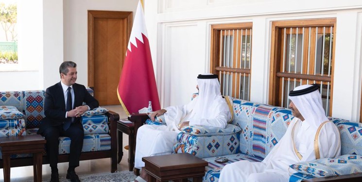 دیدار رئیس دولت منطقه کردستان عراق با امیر قطر