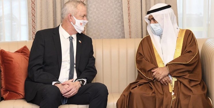 دیدار وزیر دفاع بحرین با وزیر جنگ رژیم صهیونیستی