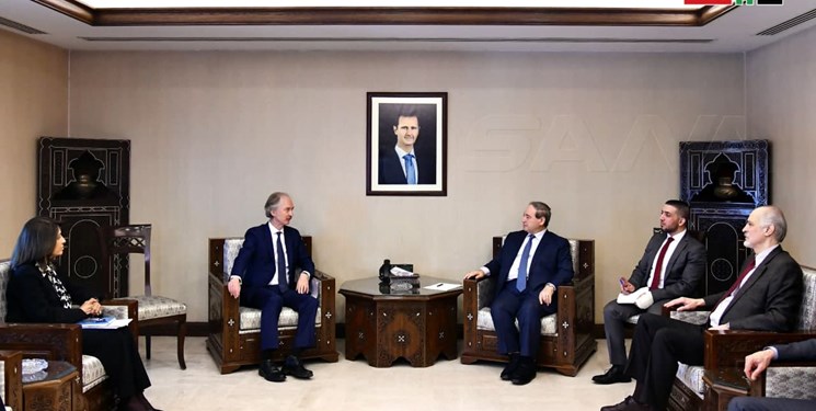 نماینده سازمان ملل با وزیر خارجه سوریه دیدار کرد