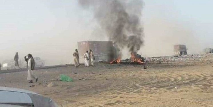 کاروان مهمات سعودی برای مزدورانش در مارب هدف انفجار قرار گرفت