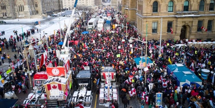 کانادا: هدف پشت پرده اعتراضات کامیون‌داران تغییر دولت است
