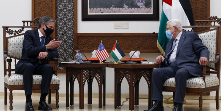 گفت‌وگوی وزیر خارجه آمریکا و رئیس تشکیلات خودگردان فلسطین