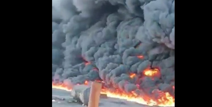 انفجار مهیب مخازن سوخت در شمال سوریه + ویدئو