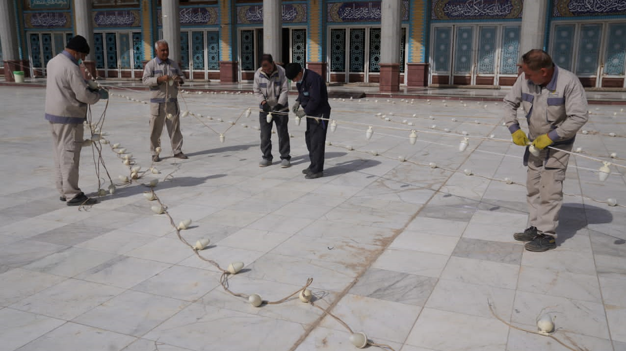 جمکران در آستانه نیمه‌شعبان آذین‌بندی شد+عکس