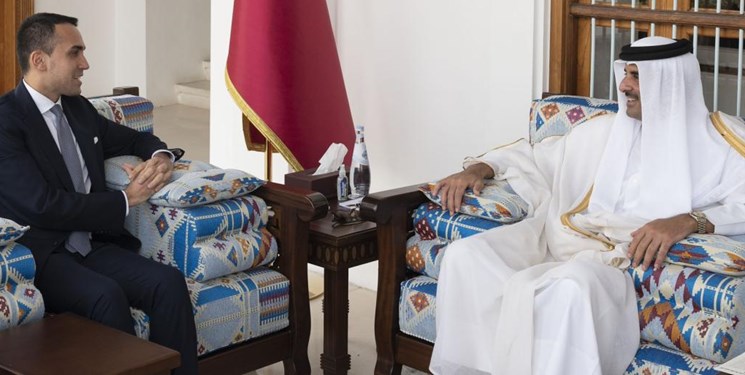 دیدار وزیر خارجه ایتالیا با امیر قطر