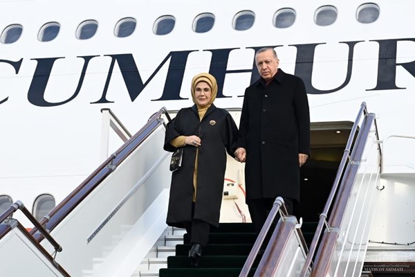 رئیس جمهور ترکیه وارد شهر «تاشکند» شد+ تصاویر