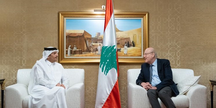 رایزنی وزیر خارجه قطر با نخست وزیر لبنان