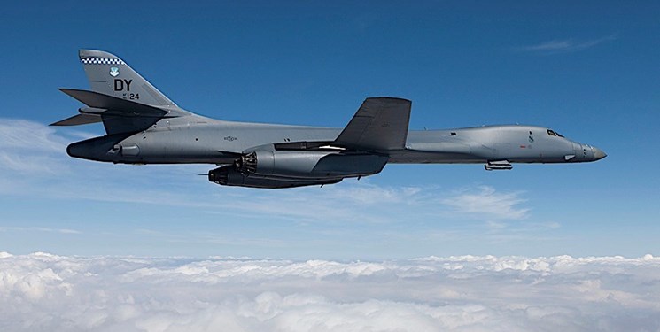 آتش گرفتن «بمب افکن بی-۱ لنسر» نیروی هوایی آمریکا