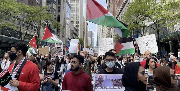 تظاهرات در آمریکا و اروپا در حمایت از فلسطین+تصاویر