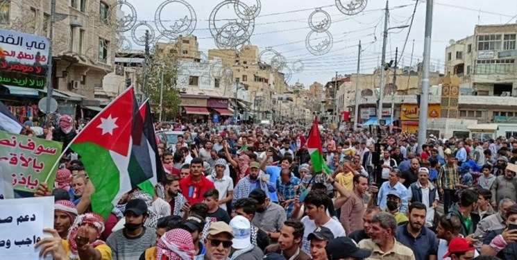 تظاهرات گسترده  ضد صهیونیستی در پایتخت اردن