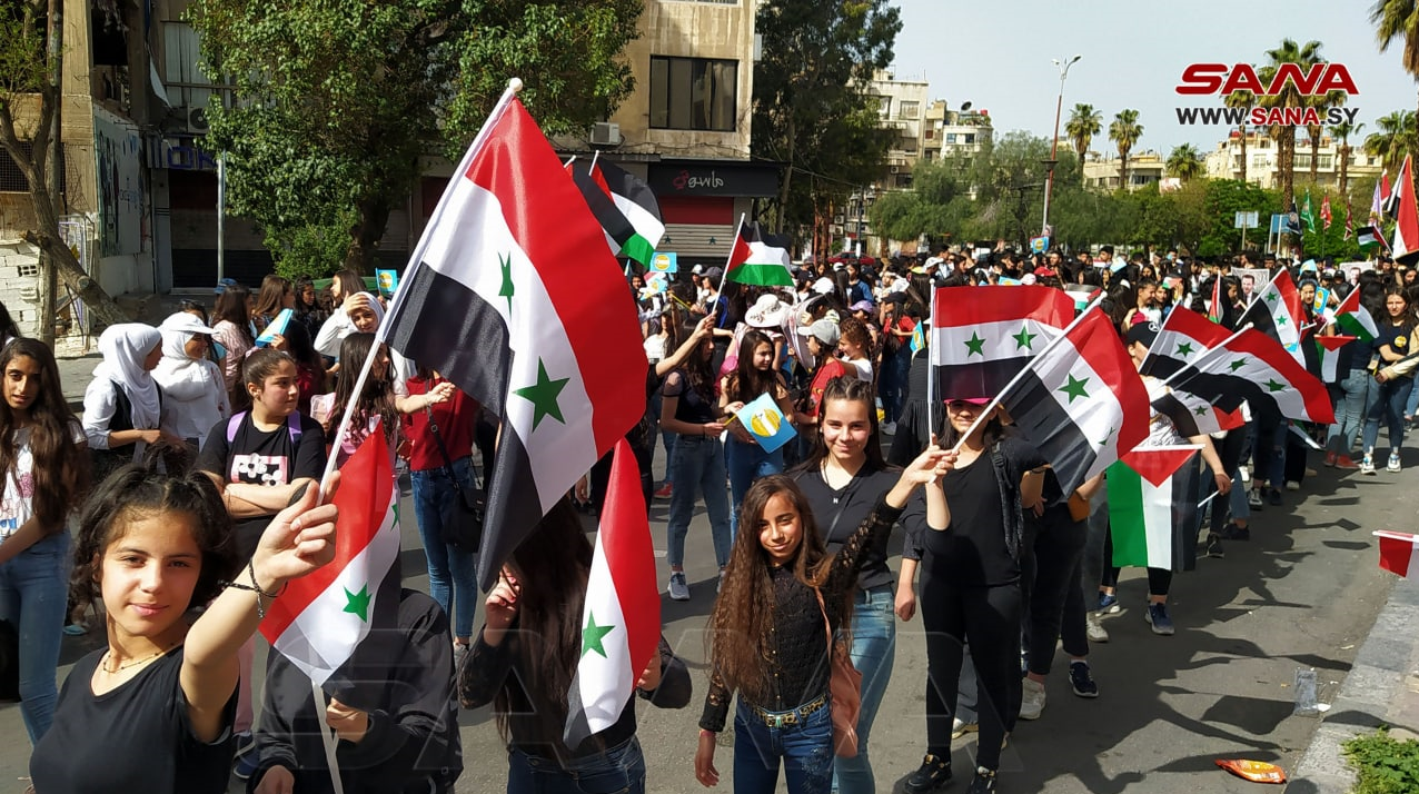 جشن استقلال سوریه در دمشق و جولان اشغالی+تصاویر