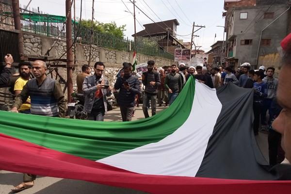 راهپیمایی روز قدس در کشمیر + تصاویر