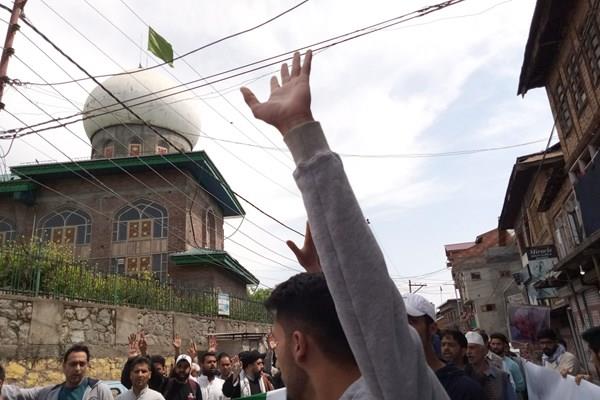 راهپیمایی روز قدس در کشمیر + تصاویر