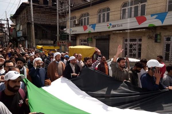 راهپیمایی روز قدس در کشمیر + تصاویر