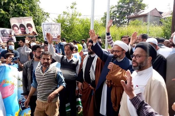 راهپیمایی روز قدس در کشمیر + تصاویر