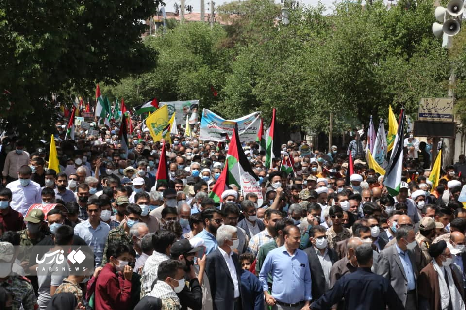 شور حماسه روز قدس در شهرستان‌های کرمان از قاب دوربین