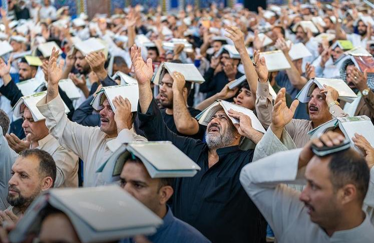 طنین «الهی العفو» در حرم‌های مطهر کربلا و نجف پیچید+عکس و فیلم