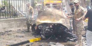 انفجار خودروی بمب‌گذاری شده در عدن در جنوب یمن