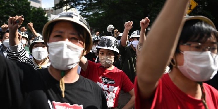 فیلم| تظاهرات ژاپنی‌ها در اعتراض به سفر بایدن