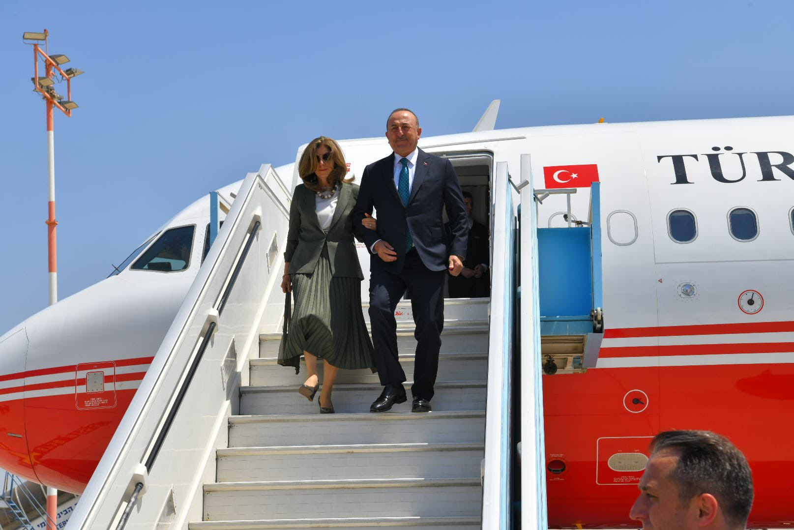وزیر خارجه ترکیه وارد فلسطین اشغالی شد +عکس