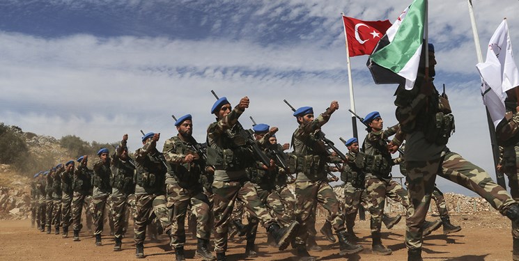 تروریست‌های همسو با ترکیه در سوریه رزمایش برگزار کردند