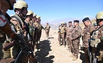 فرمانده مرزبانی عراق از مرز اقلیم کردستان و ایران بازدید کرد/عکس