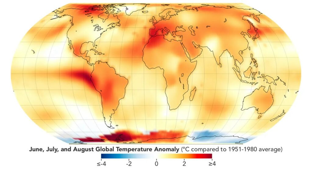 ناسا تأیید کرد: تابستان ۲۰۲۳ گرم‌ترین تابستان ثبت‌شده در تاریخ زمین بوده است