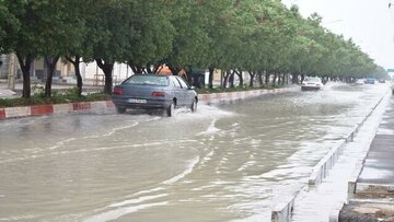 بارش باران در جاده‌های ۹ استان
