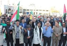 تجمع مردم چهارمحال و بختیاری در حمایت از اقدام تنبیهی ایران علیه اسرائیل