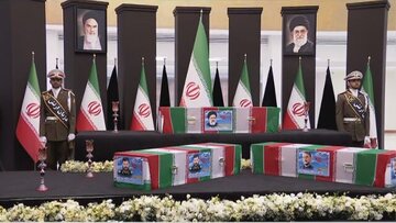 برگزاری مراسم ادای احترام سران کشورهای خارجی به پیکر شهدای خدمت +تصاویر