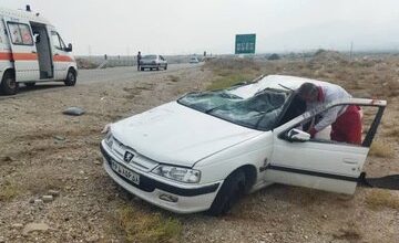 واژگونی پژو پارس در جاده شاهرود به میامی با ۲ مصدوم و ۲ جان‌باخته