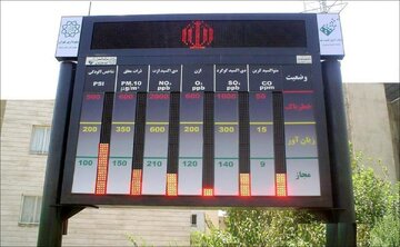 تابلوهای آلودگی‌ هوای تهران بالاخره روشن شد