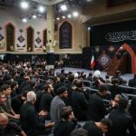 تصاویری از حضور فرزندان شهید سلیمانی در مراسم عزاداری بیت رهبری