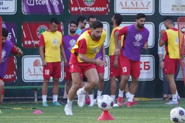 عکس| مهمان ویژه تمرین تیم ملی ایران