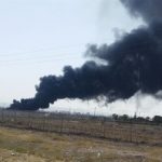 مهار آتش‌سوزی ضایعات لاستیک در میدان آذربایجان تبریز