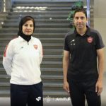 عکس| وحید هاشمیان میهمان تیم زنان پرسپولیس