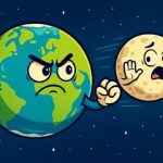 ماه در حال فرار کردن از زمین است
