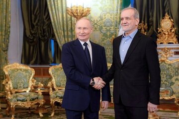 پوتین به پزشکیان: روسیه و ایران در رایزنی مستمر هستند/ سلام من را به رهبر انقلاب برسانید