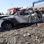 تصادف مرگبار سمند با تریلر