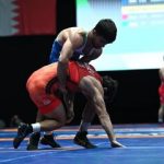 عکس| ملی‌پوشان کشتی فرنگی ایران در خانه خدا