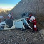 پراید از بالای پل سقوط کرد و له شد/ عکس