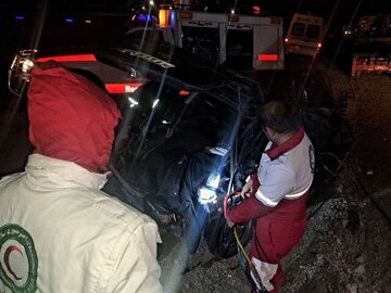 ۵ فوتی و مصدوم در تصادف پراید با دو تریلی