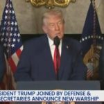 ترامپ با رونمایی از کشتی جنگی «کلاس ترامپ»؛ رسماً از مادورو خواست که استعفاء دهد!/ عکس