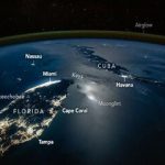 تقابل آمریکا و کوبا از دید ایستگاه فضایی / یک عکس متفاوت