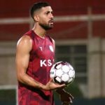 عکس | قرار عاشقانه بازیکن لیگ برتری و همسرش در فولاد آرنا