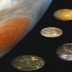 ملاقات کمنظیر ماه و مشتری در آسمان شب