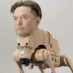 نمایش هنری عجیب: سگ‌های رباتیک با سر ایلان ماسک و مارک زاکربرگ! /عکس