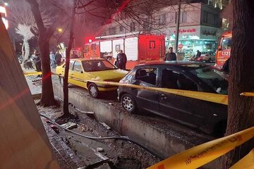 انفجار و آتش‌سوزی در خیابان پیروزی به علت نشت گاز