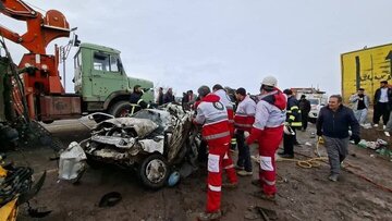 تصادف زنجیرهای مرگبار در این محور/ آمار فوتیها